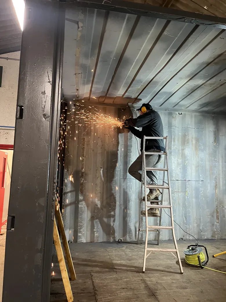 Windows going in