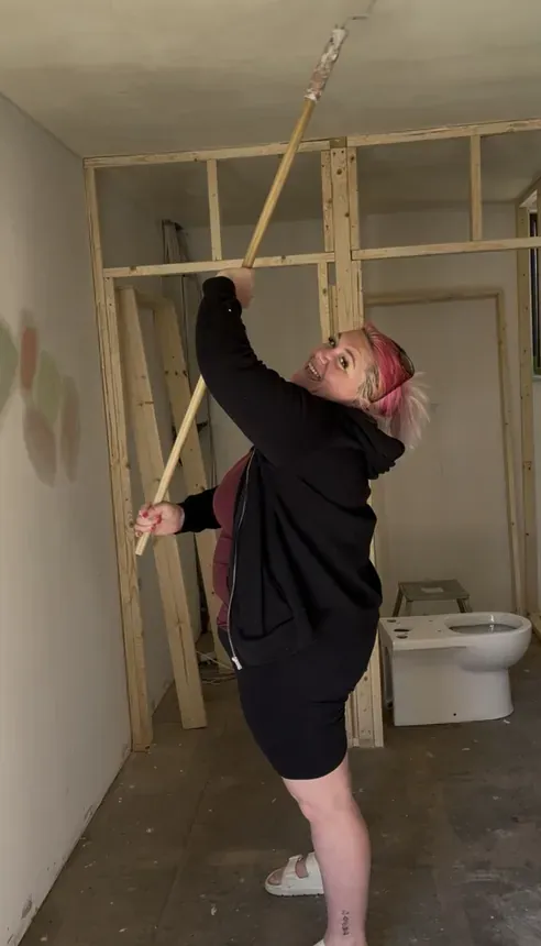 Kaylee - Came to the rescue with some poles for the paint rollers!