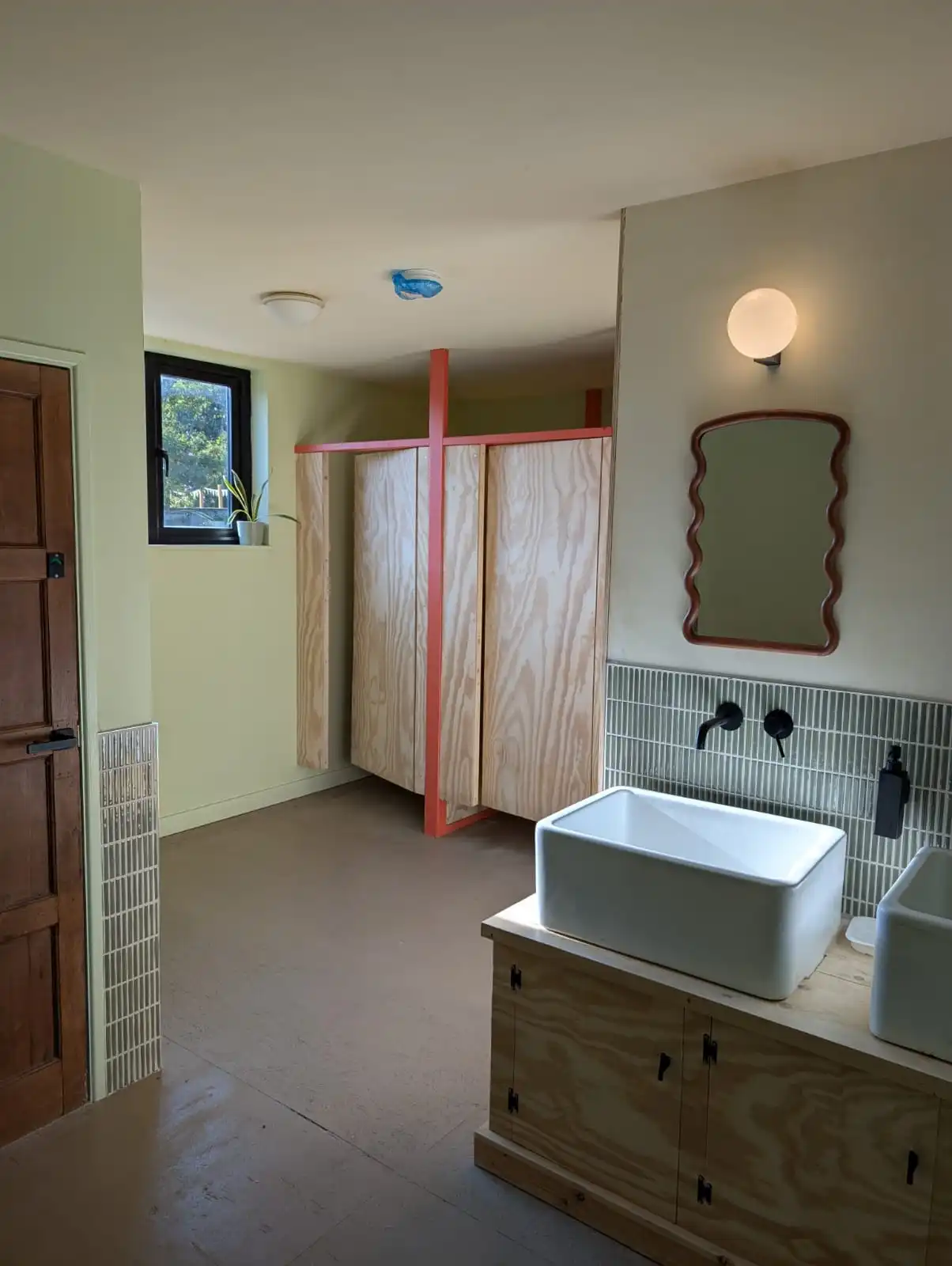 The indoor changing area
